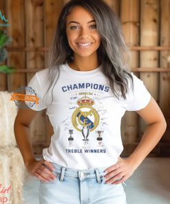 Real Madrid Champions Leagues La Liga Supercopa Treble Winner T Shirt