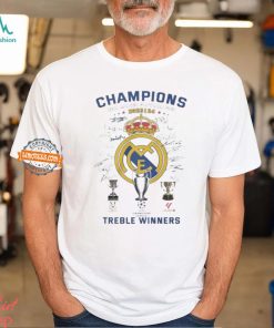 Real Madrid Champions Leagues La Liga Supercopa Treble Winner T Shirt