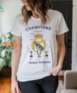 Real Madrid Champions Leagues La Liga Supercopa Treble Winner T Shirt