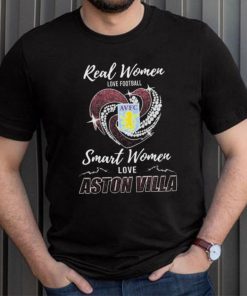 Real Women Love Football Smart Women Love Aston Villa Heart Diamond shirt