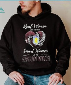 Real Women Love Football Smart Women Love Aston Villa Heart Diamond shirt
