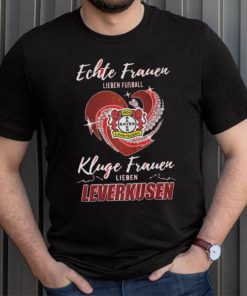 Real Women Love Football Smart Women Love Bayer Leverkusen Heart Diamond shirt