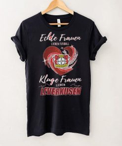 Real Women Love Football Smart Women Love Bayer Leverkusen Heart Diamond shirt