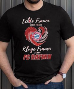 Real Women Love Football Smart Women Love Bayern Munich Heart Diamond shirt