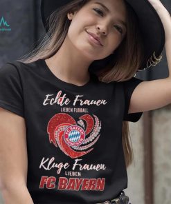 Real Women Love Football Smart Women Love Bayern Munich Heart Diamond shirt
