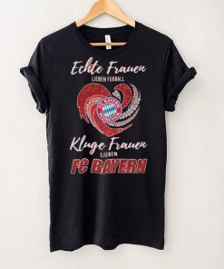 Real Women Love Football Smart Women Love Bayern Munich Heart Diamond shirt