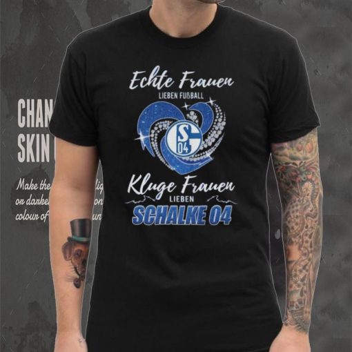 Real Women Love Football Smart Women Love Schalke 04 Heart Diamond shirt