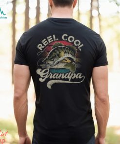 Reel Cool Grandpa Fishing Vintage Retro Father's Day Dad Men's T shirt