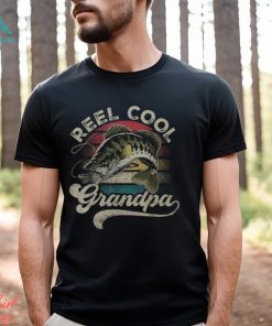 Reel Cool Grandpa Fishing Vintage Retro Father's Day Dad Men's T shirt