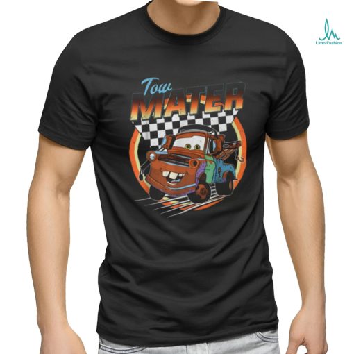 Retro 90s Tow Mater Checkerboard Racing Shirt