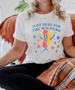 Retro Just Here For The Wieners 4Th Of July Hot Dog T Shirt