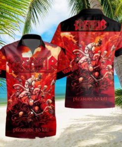 Rock Band Kreator Pleasure To Kill Tropical All Over Printed Hawaiian Shirt and Beach Short