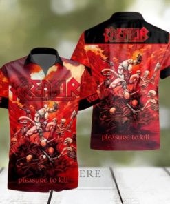 Rock Band Kreator Pleasure To Kill Tropical All Over Printed Hawaiian Shirt and Beach Short