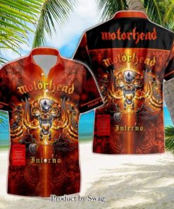 Rock Band Motorhead Inferno Tropical All Over Printed Hawaiian Shirt and Beach Short