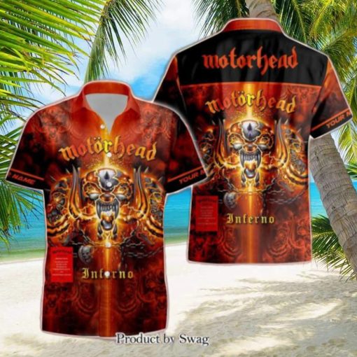 Rock Band Motorhead Inferno Tropical All Over Printed Hawaiian Shirt and Beach Short