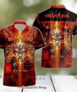 Rock Band Motorhead Inferno Tropical All Over Printed Hawaiian Shirt and Beach Short