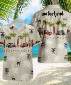 Rock Band Motorhead White Pattern Beach Shirt