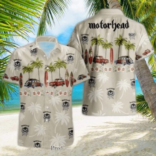 Rock Band Motorhead White Pattern Beach Shirt