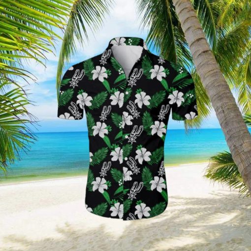 San Antonio Spurs NBA Small Flowers Hawaiian Shirt