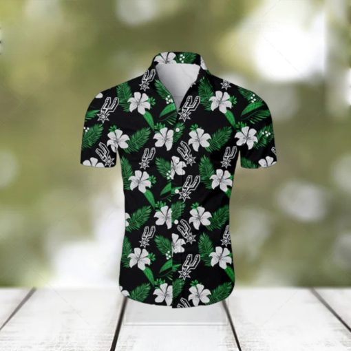 San Antonio Spurs NBA Small Flowers Hawaiian Shirt