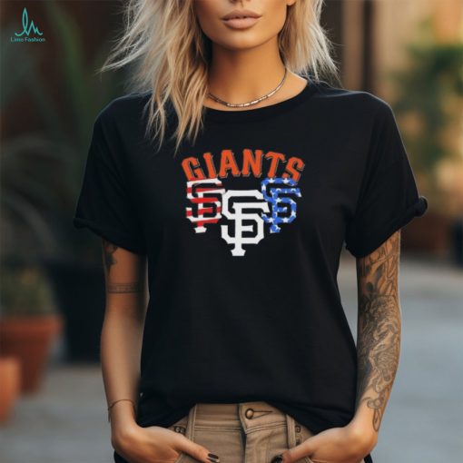 San Francisco Giants America Flags Celebrating 4th Of July T Shirt