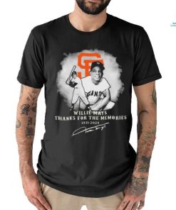 San Francisco Giants Willie Mays 1931 2024 thank you for the memories signature shirt