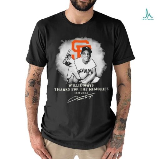 San Francisco Giants Willie Mays 1931 2024 thank you for the memories signature shirt