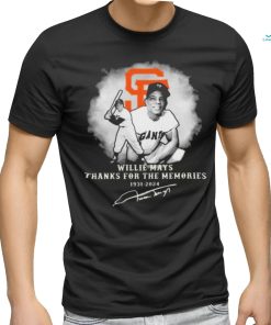 San Francisco Giants Willie Mays 1931 2024 thank you for the memories signature shirt