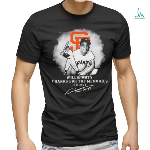 San Francisco Giants Willie Mays 1931 2024 thank you for the memories signature shirt