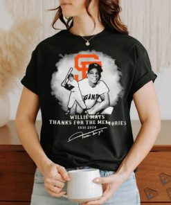 San Francisco Giants Willie Mays 1931 2024 thank you for the memories signature shirt