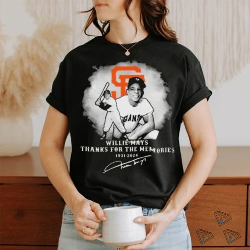 San Francisco Giants Willie Mays 1931 2024 thank you for the memories signature shirt
