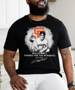 San Francisco Giants Willie Mays 1931 2024 thank you for the memories signature shirt