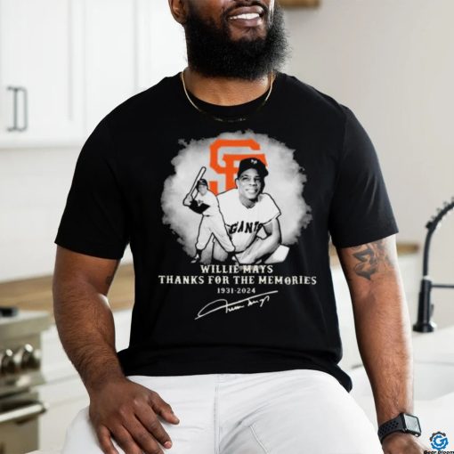 San Francisco Giants Willie Mays 1931 2024 thank you for the memories signature shirt