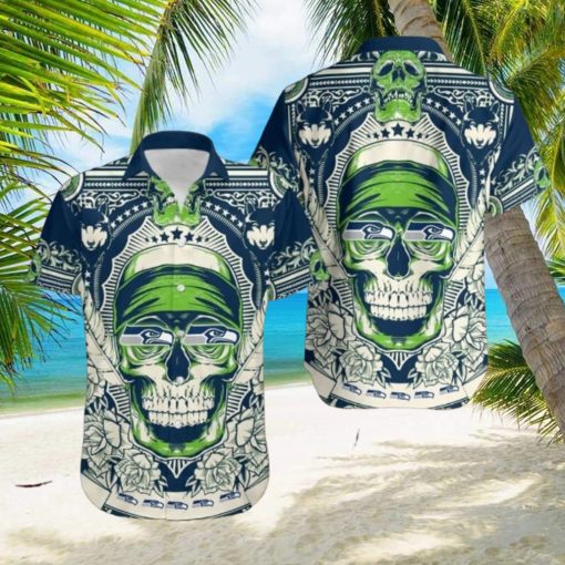 Seattle Seahawks Skull NFL Hawaiian Shirt