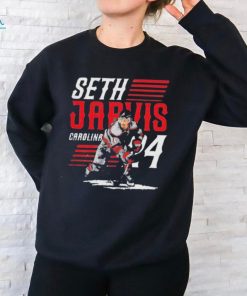 Seth Jarvis Carolina Hockey Player Name Shirt