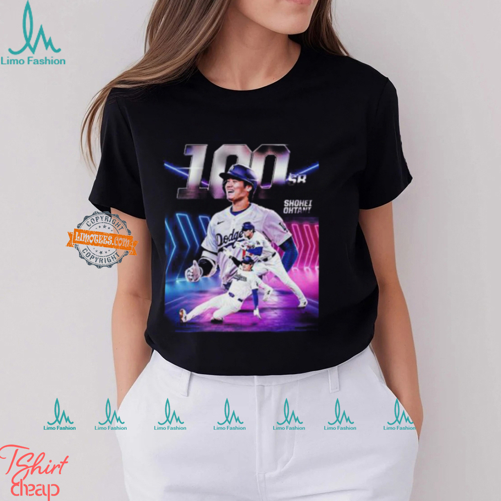 Shohei Ohtani Notches His 100th Career Stolen Base Unisex T Shirt Shohei Ohtani Notches His 100th Career Stolen Base Unisex T Shirt