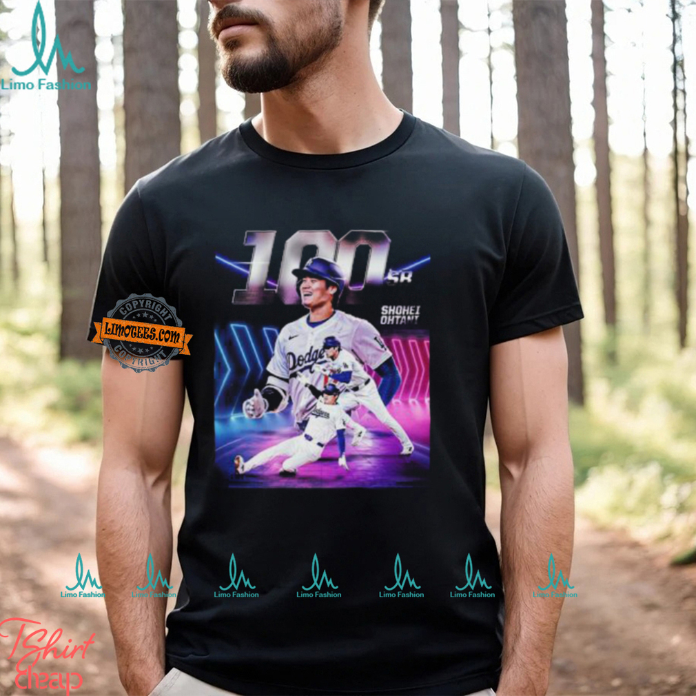Shohei Ohtani Notches His 100th Career Stolen Base Unisex T Shirt Shohei Ohtani Notches His 100th Career Stolen Base Unisex T Shirt