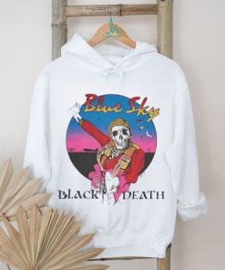 Skeleton blue sky black death shirt