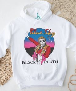 Skeleton blue sky black death shirt