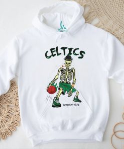 Skeleton playing Boston Celtics Basketball different here 2024 shirt