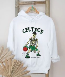 Skeleton playing Boston Celtics Basketball different here 2024 shirt