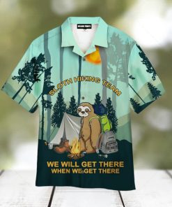 Sloth Hiking Team Camping Aloha Hawaiian Shirts For Men And Women