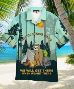 Sloth Hiking Team Camping Aloha Hawaiian Shirts For Men And Women