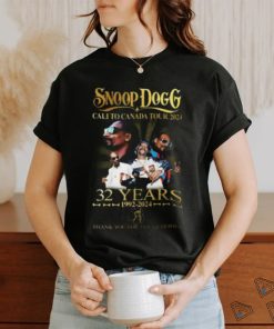 Snoop Dogg Cali To Canada Tour 2024 32 Years 1992 2024 Thank You For The Memories Shirt