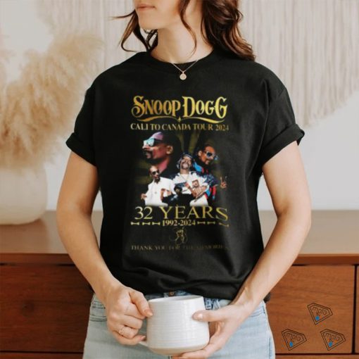 Snoop Dogg Cali To Canada Tour 2024 32 Years 1992 2024 Thank You For The Memories Shirt