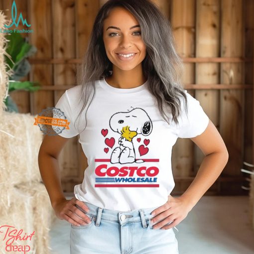 Snoopy And Woodstock Loves Costco Wholesale Logo Shirt