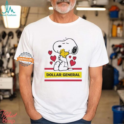 Snoopy And Woodstock Loves Dollar General Logo Shirt