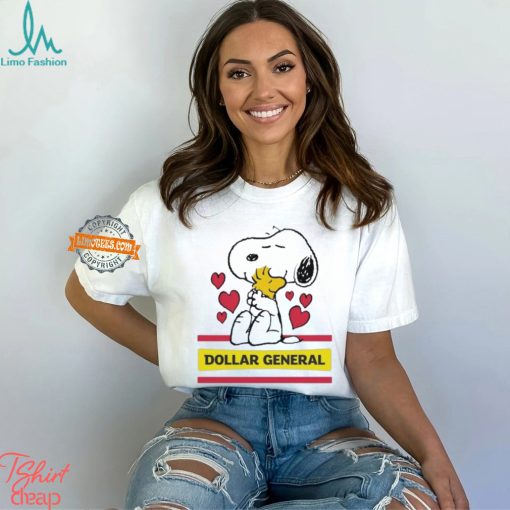 Snoopy And Woodstock Loves Dollar General Logo Shirt