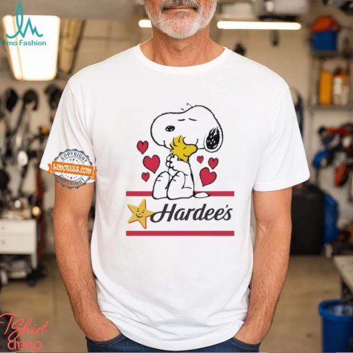 Snoopy And Woodstock Loves Hardee’s Logo Shirt