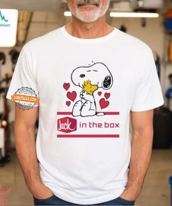 Snoopy And Woodstock Loves Jack In The Box Logo Shirt